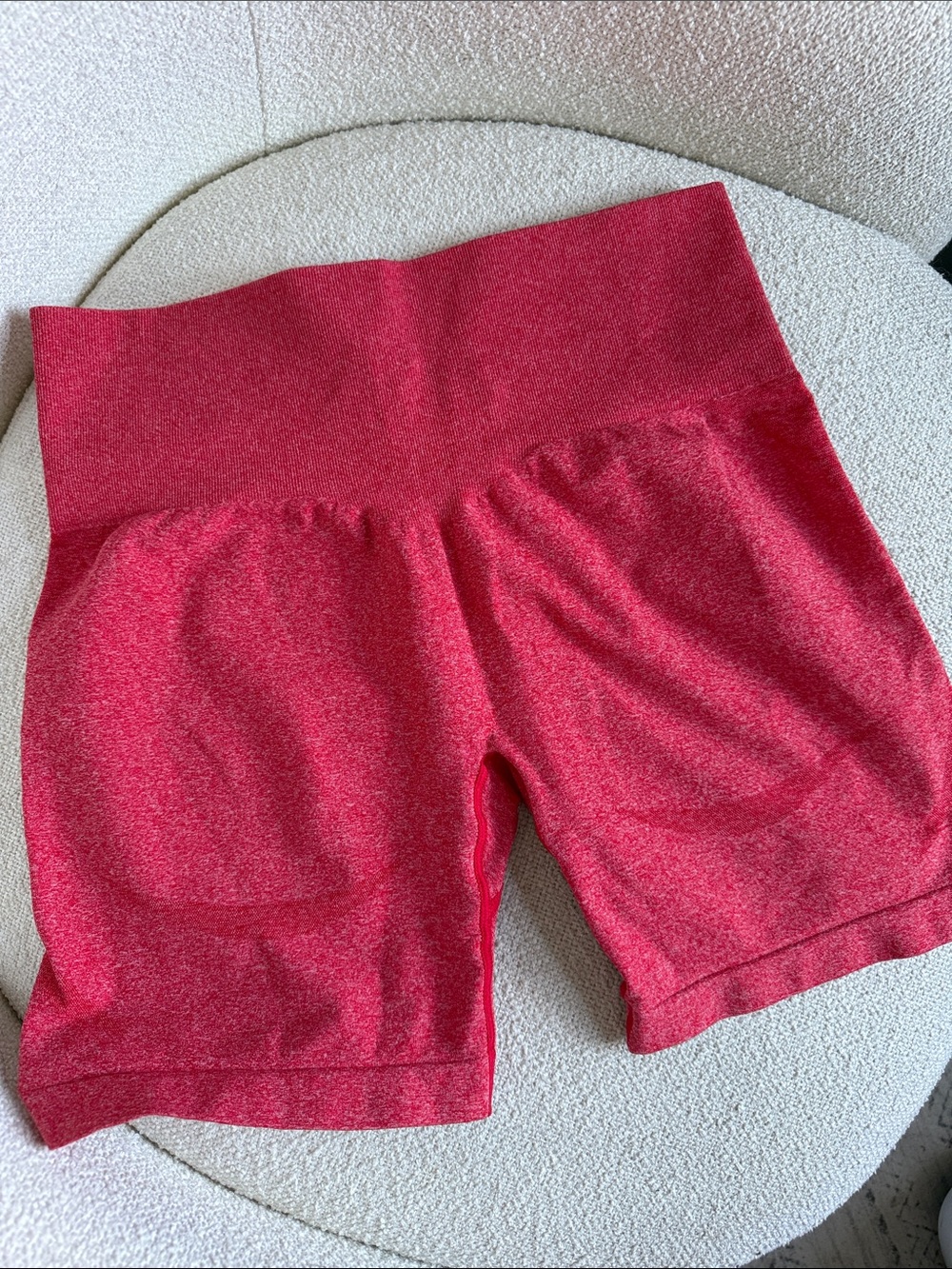 Aoxjox  High-Waist Red Active Shorts